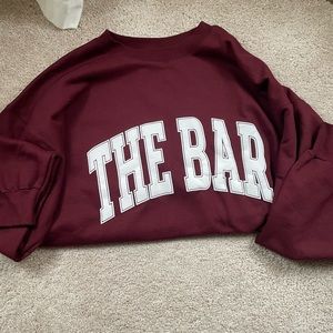 Brand new The Bar Varsity Sweatshirt XL